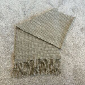 SERGIO Tacchini beige wool woven scarf unisex